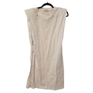 White Babaton Women's Shoulder Pad Mini Dress
